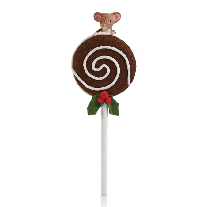 Winter Charm Felt Lollipop With Mouse
