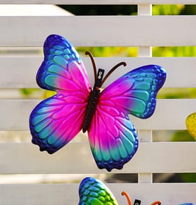 Jardin Metal Hanging Butterfly - Blue