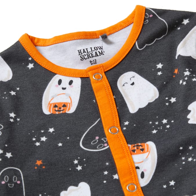 Hallow Scream Ghost Baby Sleepsuit