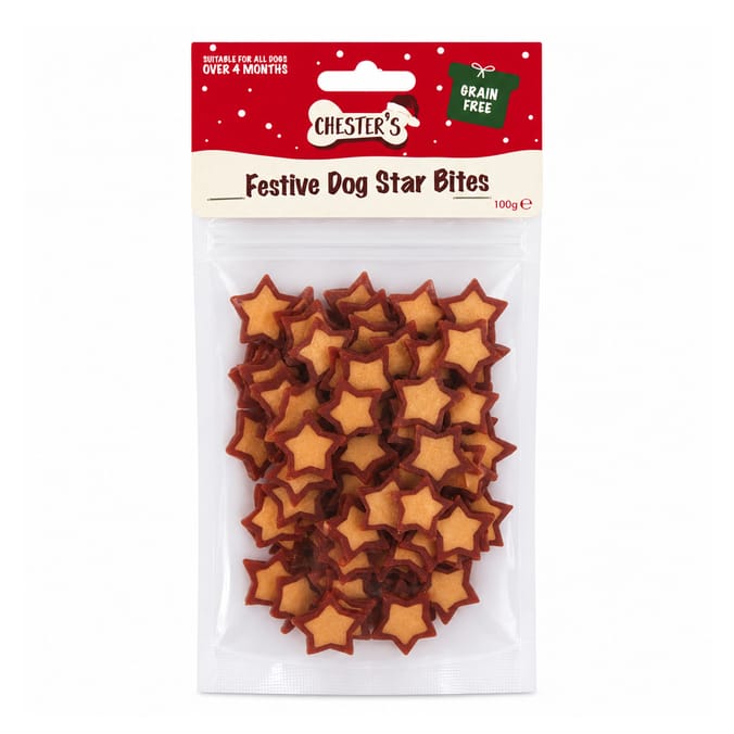 Chester's Festive Dog Star Bites 100g