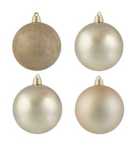 Festive Feeling 15cm Christmas Bauble 4 Pack - Gold