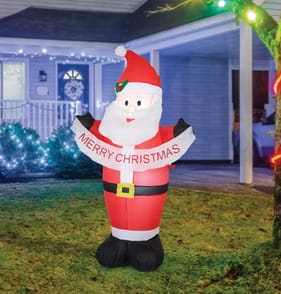 Prestige 4ft Light-Up Self Inflating - Santa