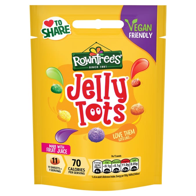 Rowntree's Jelly Tots Sweets Sharing Bag 150g