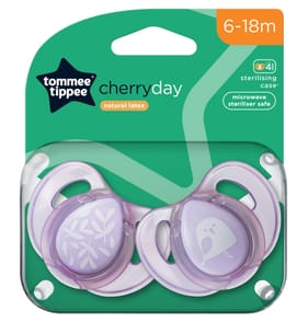 Tommee Tippee Cherry Every Day Soothers 6-18m - Purple