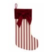 Festive Feeling Alpine Woods Faux Velvet Bow Christmas Stocking