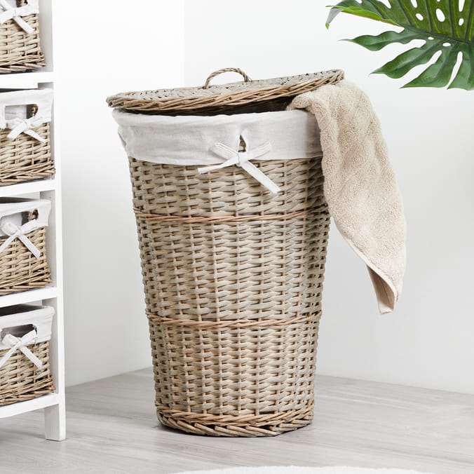 Home Collections Round Wicker Laundry Basket