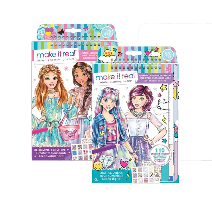 Make It Real Fashion Design Sketchbook x2