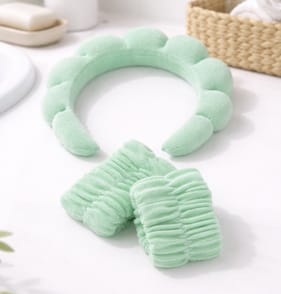 Headband and Wrist Wash Bands - Mint