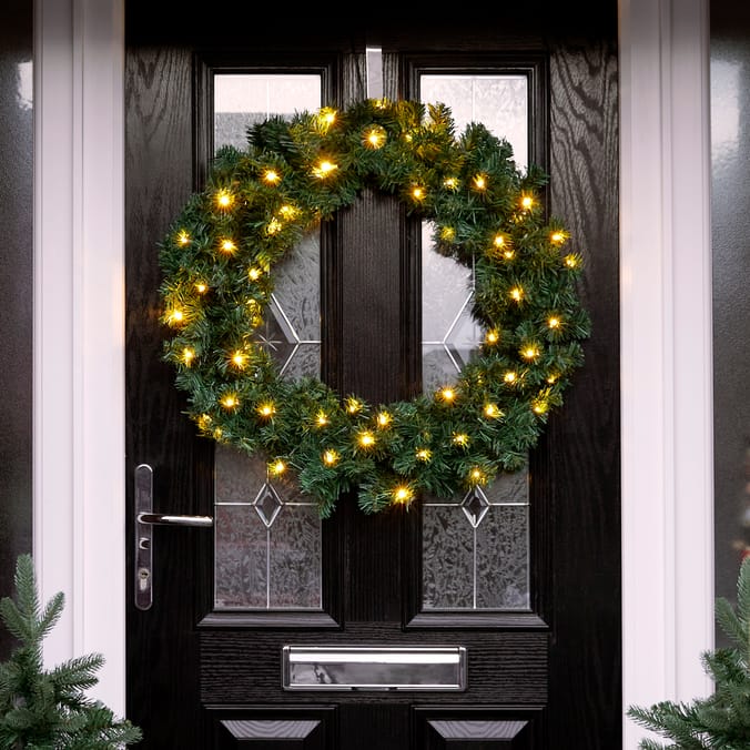 Festive Feeling 70cm Pre-Lit Wreath