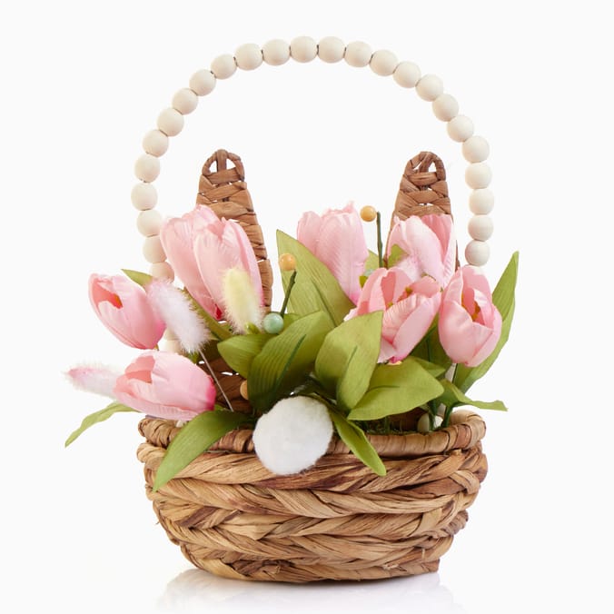 Hoppy Easter Easter Basket Decoration - Flowers