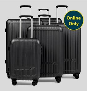 Super 5 Little Venice Hard Shell Suitcase Set of 5 - Black
