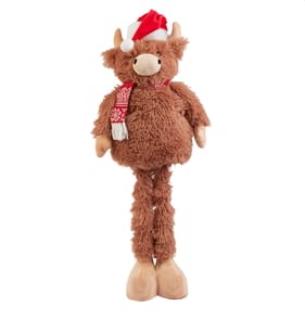 The Lifestyle Edit Christmas Highland Cow Pull Up