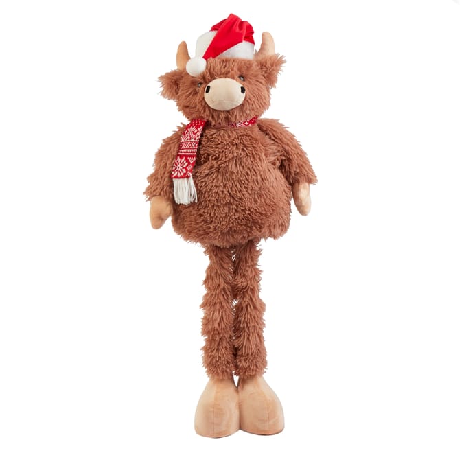 The Lifestyle Edit Christmas Highland Cow Pull Up