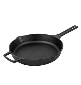 Prestige Nadiya Black Round Cast Iron Frying Pan with Pouring Lips 25cm