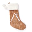 Gingerbread Christmas Velvet Stocking