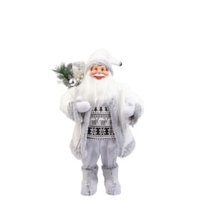 Festive Feeling 60cm Christmas Santa - White