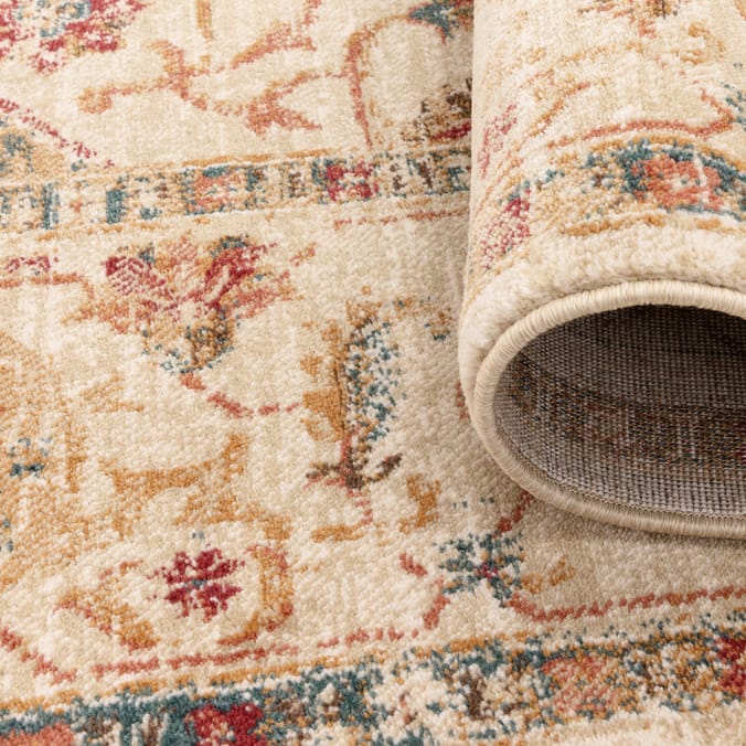 Asiatic Raja Medallion Runner RA01 - Cream/Multi-Colour