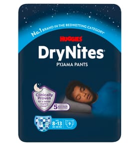 Huggies DryNites Bedwetting Pyjama Nappy Pants Boy 9's - Age 8-13