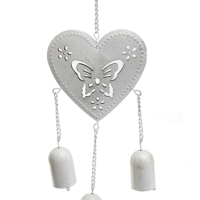 Jardin Metal Bird & Heart Wind Chime