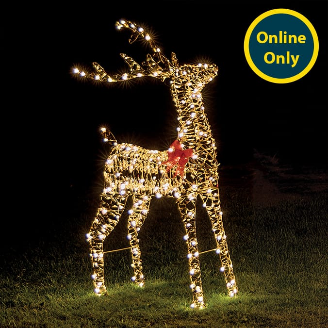 Prestige Mains Operated LED Iridescent Reindeer 1.7m - Warm White