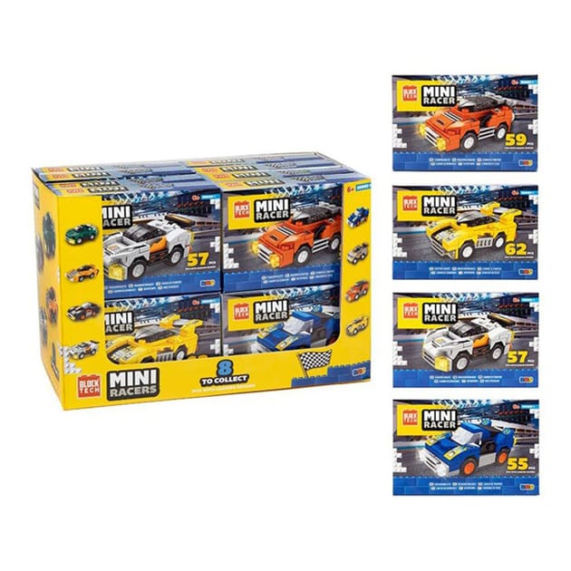 Block Tech Mini Racers - Assorted | Home Bargains
