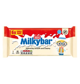 Milkybar White Chocolate Bar 6 Pack Multipack 72g