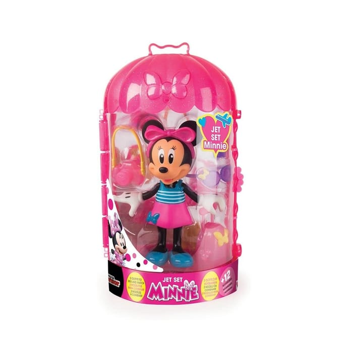 Minnie Mouse Just Set Minnie - Pink Skirt Blue Stripe Top