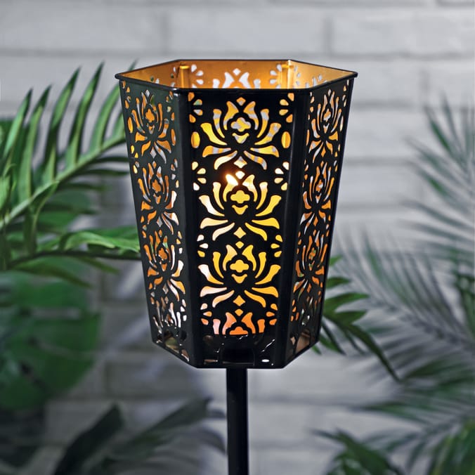 Firefly Candle Silhouette Stake Solar Light
