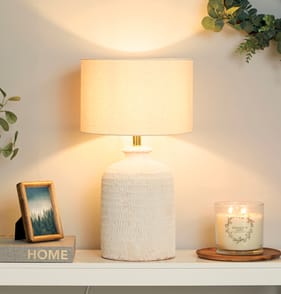 The Lifestyle Edit Earthen Luxe Table Lamp - Zara