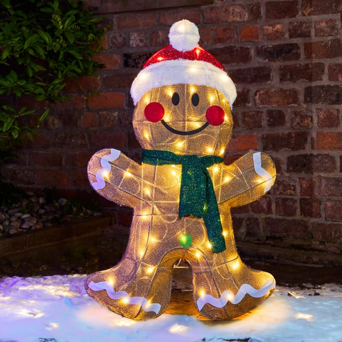 Prestige LED Standing Gingerbread Man Decoration 3ft
