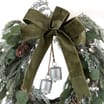 Festive Feeling Faux Pine Snowy Bells Wreath