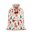 Sleigh Bells Large Canvas Novelty Christmas Sack - Santa