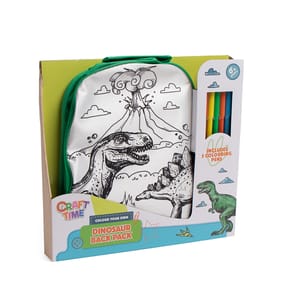Craft Time Colour Your Own Back Pack - Dinosaur