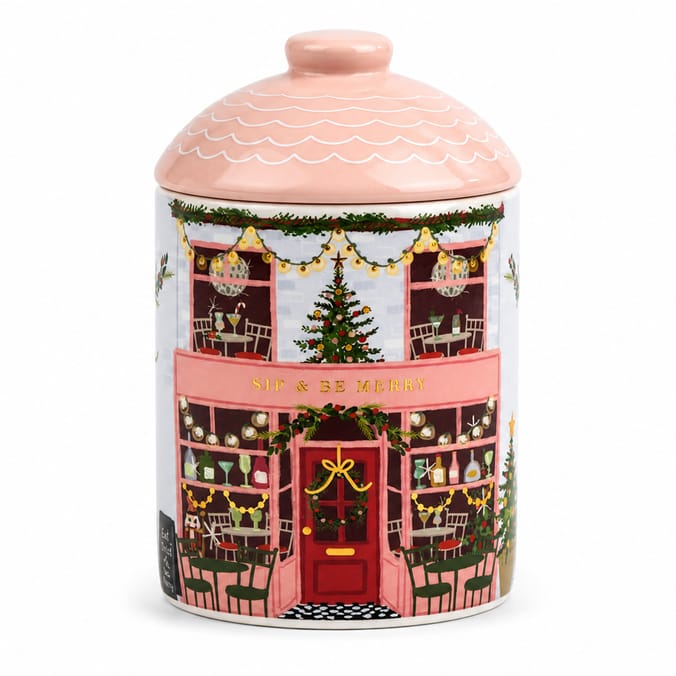 Christmas Ceramic Scented Candle 220g - Sip & Be Merry