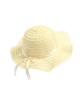 Hoppy Easter Easter Bonet With Ribbon - Yellow