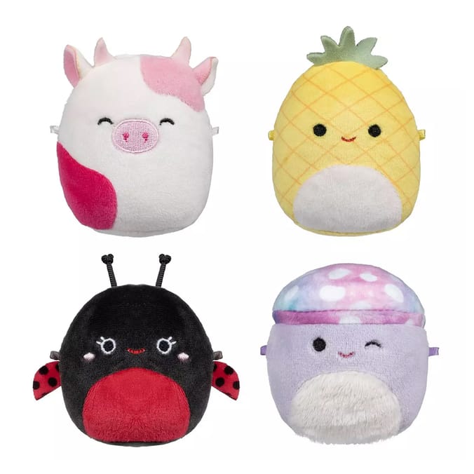 Micromallows by Squishmallow 2.5 Inch Plush 4 Pack - Trudy, Caedyn, Maui, Minya