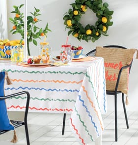  The Outdoor Edit Rectangle PVC Tablecloth - Stripe