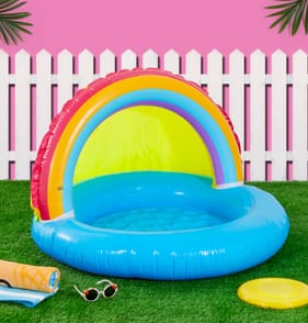 Hello Summer Inflatable Shaded Pool