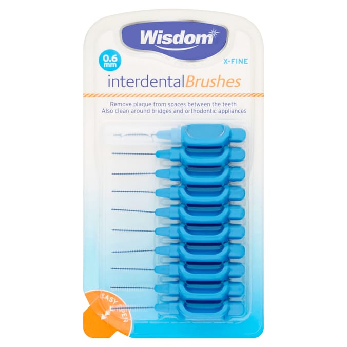Wisdom Interdental Brushes 0.6mm X-Fine 10's