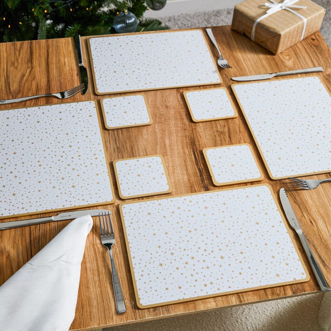 Festive Feeling Placemats & Coasters - Gold
