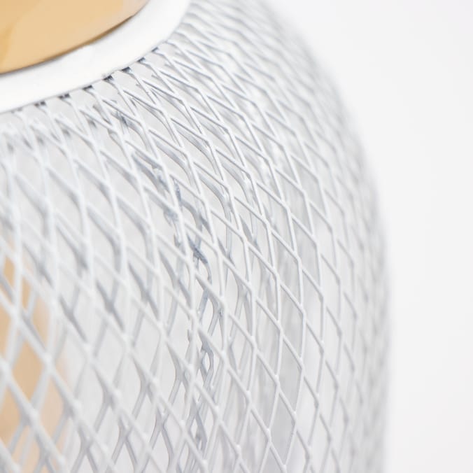 Home Collections Mesh LED Lantern - White