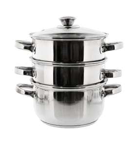 Open Kitchen Stainless Steel 3 Tier Steamer