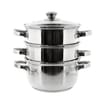 Open Kitchen Stainless Steel 3 Tier Steamer