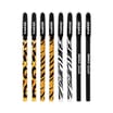 Zebra Smooth Stick Animal Pens 8 Pack