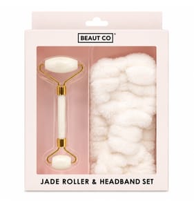 Beaut Co Jade Roller & Headband Set