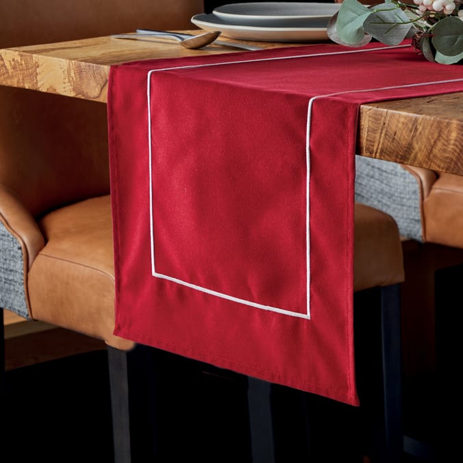 Winter Charm Table Runner - Red