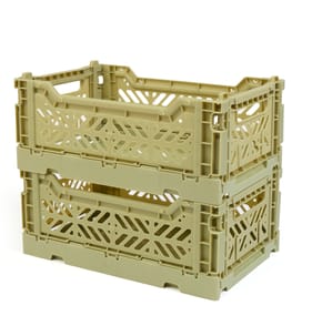 Utility Set Of 2 Small Collapsible Basket - Olive Green