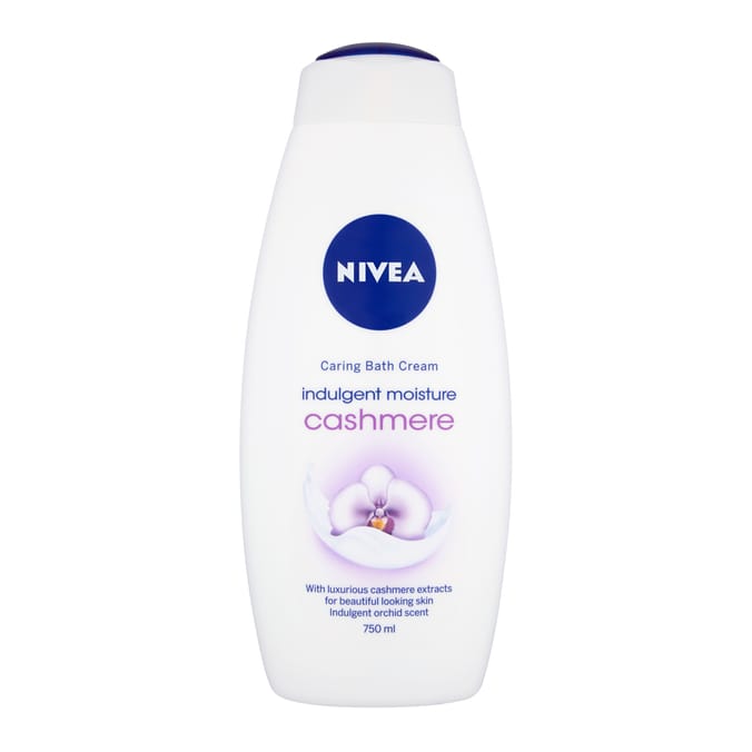  Nivea Caring Bath Cream Indulgent Moisture Cashmere 750ml