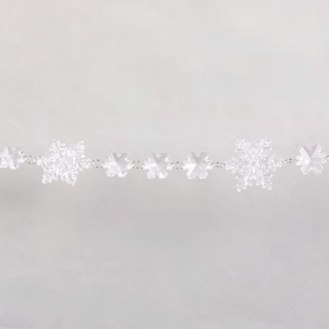 Frosted Spirit Acrylic Snowflake Christmas Garland