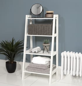 Bathroom 4 Tier Ladder Shelving Unit